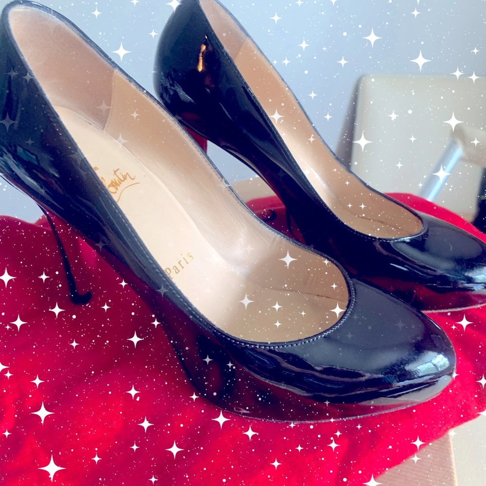 Christian Louboutin black patent showstoppers